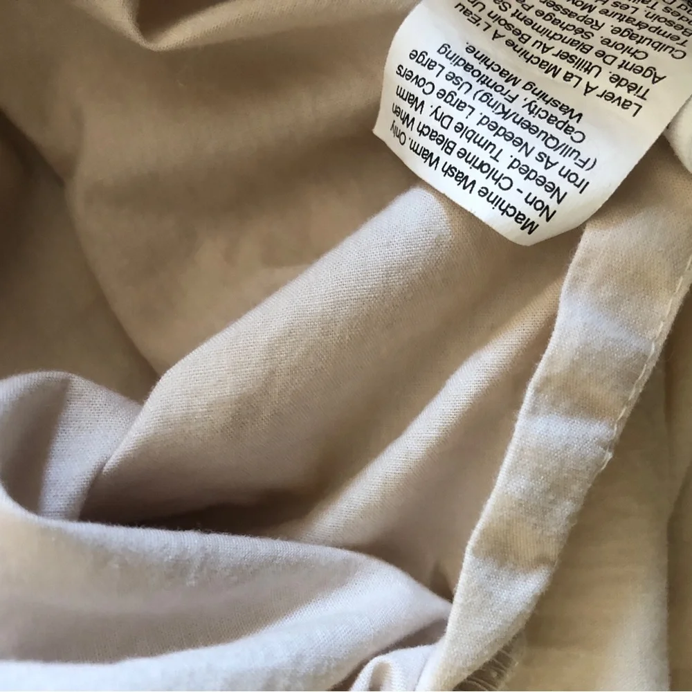 Pottery Barn Sorrel Toile Jacquard Duvet Cover Full Queen in Flax READ
